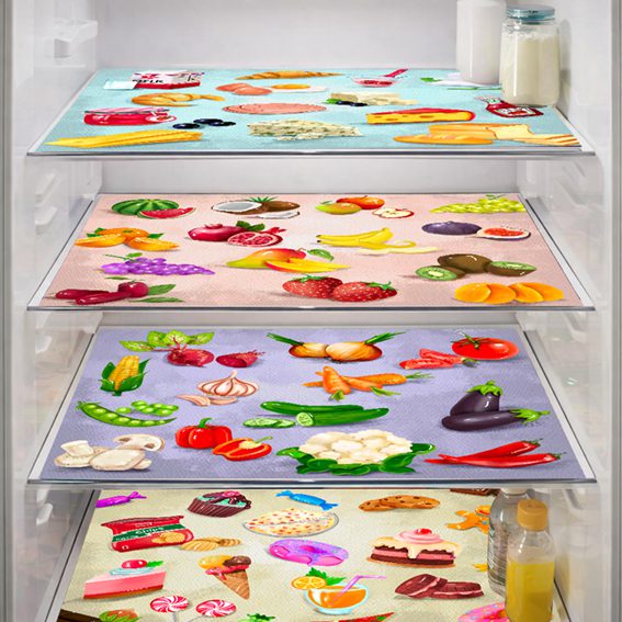 Refrigerator shelf mat