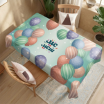 مفرش سفرة مشمع حراري باللونات العيد