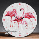ساعة حائط دائرية شلة الفلامنجو - Image 2