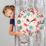 ساعة حائط دائرية عالم الفراشات - Image 2