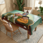 مفرش سفرة مشمع حراري جلباب ابي - Image 2