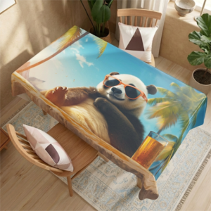 مفرش سفرة مشمع حراري الباندا