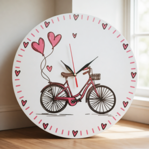 ساعة حائط دائرية عجلة القلوب