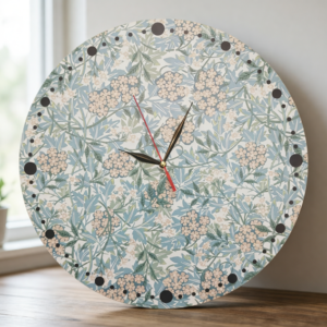 ساعة حائط دائرية زهور الريف
