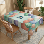 مفرش سفرة مشمع حراري باللونات العيد - Image 2