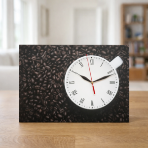 ساعة حائط مستطيلة كوفي تايم