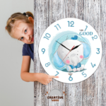 ساعة حائط دائرية الفيل النونو - Image 2